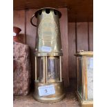 A brass miner's lamp, Protector Lamp & Lighting, Type 6, M&Q Safety Lamps, Eccles.