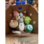 A box of piggy banks etc