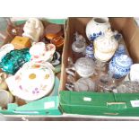 Two boxes of various ceramics