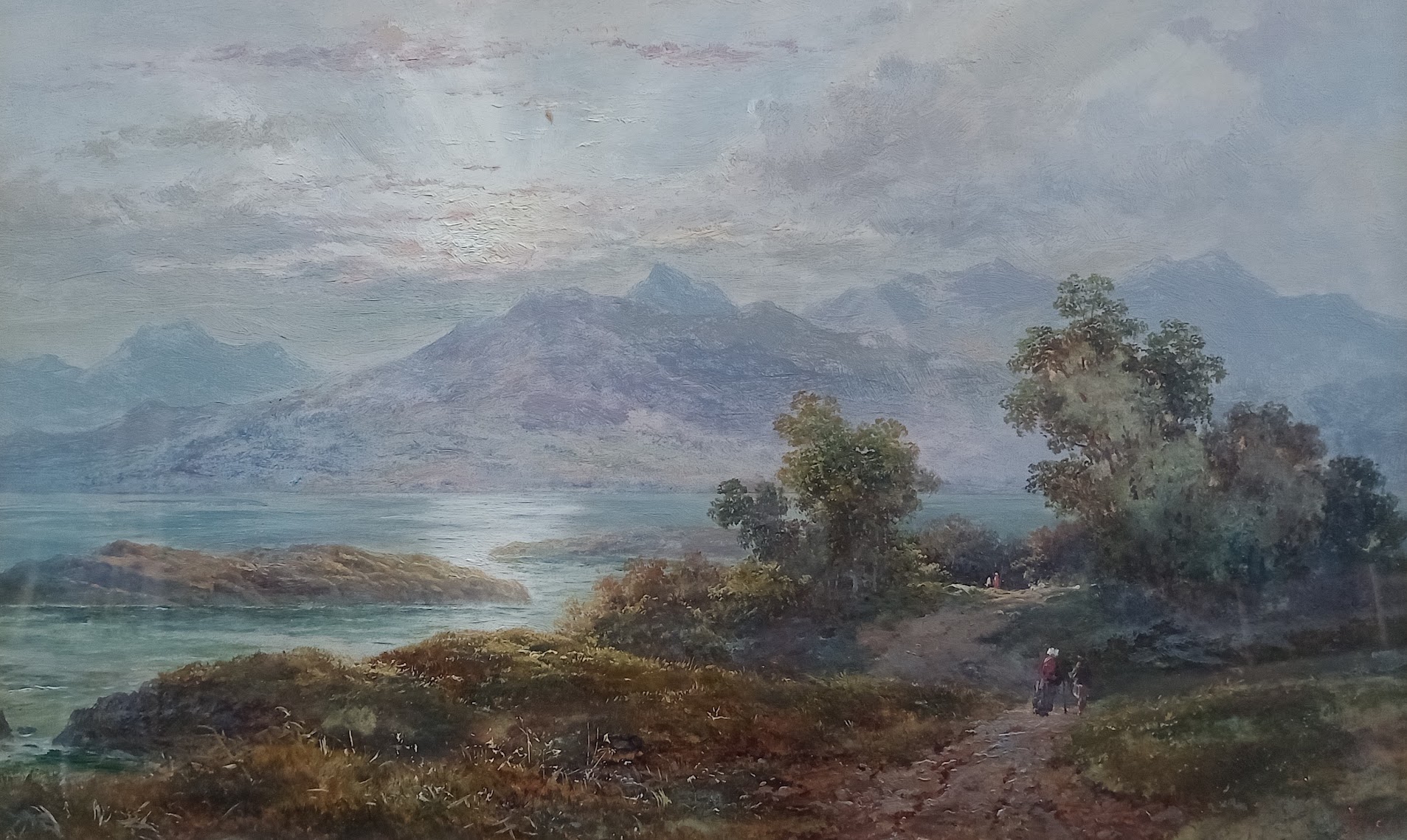 Monogrammed JB, a pair of late 19th century landscapes, oil on canvas, 42cm x 26cm, glazed and - Image 4 of 7