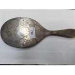 A hallmarked silver hand mirror