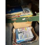 2 boxes of ships, planes and train magazines and 1 box of mixed magazines to include railway and