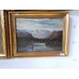 19th Century School, landscape, oil on canvas, 42cm x 30cm, unsigned, framed.