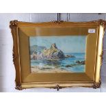 Tom Clough (British, 1867-1943), watercolour, coastal scene, 34cm x 23.5cm, signed 'Tom Clough 13'