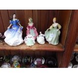 5 Royal Doulton figures including ‘Rebecca’ HN4041, Suzette etc.