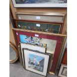 Various pictures and prints including original works, signed limited edition print, George Allen