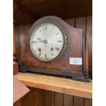 A spring driven striking mantle clock, signed James Walker.