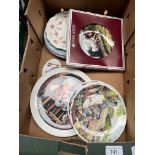 A set of four Royal Albert Seasons plates and other collectors plates.