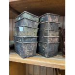 10 vintage Hovis bread tins.