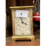 A French Bayard brass cased carriage clock.