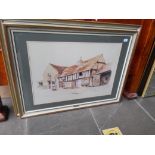 Two original watercolours by Gerald Tucker, 78cm x 54cm & 88cm x 58cm, both signed, glazed and