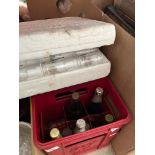 2 crates of vintage ale / beer and a boxed set with glasses.