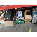 Quantity of electrical testing items, Panasonic boombox, oscilloscope, voltmeter,