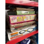 A collection of vintage games to include Subbuteo & Rebound etc.
