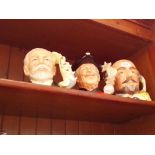 3 Royal Doulton large character jugs Tchaikovsky, Chelsea Pensioner & William Shakespeare