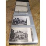 An album of Preston postcards, early 20th century, approx. 104, house fronts, street scenes, Preston