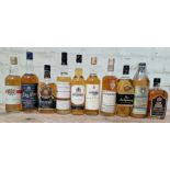 10 bottles of assorted scotch whisky to include Mackinlay's, Special Reserve, Co Op pure malt 8, The