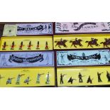 Four boxed sets of Britains lead soldiers comprising Kings Royal Rifle Corps, Queens Westminsters,