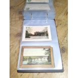 An album of Preston postcards, early 20th century, approx. 94, street scenes, parks, churches, etc.