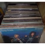 A box of approx 80 LPs - 70s Rock collection to include Cheap Trick, Peter Frampton, ELO, Roxy