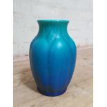 A Pilkingtons Royal Lancastrian mottled blue and green vase, shape no. 3304, height 20.5cm.