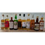 10 bottles of assorted scotch whisky to include Golden Crown, Crawoed's special reserve, celebration