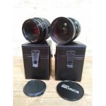 Two Zenza Bronica Zenzanon-PS lenses: 1:3.5 f=50mm and 1:2.8 f=80mm serial nos. 5502068 & 8311324