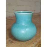 A Pilkingtons Royal Lancastrian mottled turquoise vase, shape no. 2149, height 13cm.