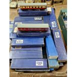 A box of approx. 54 assorted Hornby Dublo boxed rolling stock items comprising D14 suburban