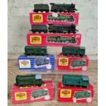 Six Hornby Dublo 00 gauge locomotives to include 1 x 2221 "Cardiff Castle" 2-rail no.4075 with