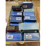 A box of approx. 26 assorted Hornby Dublo boxed tenders to include D2, D12, D11, D2 etc.