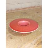 A Pilkingtons royal Lancastrian posy bowl in blush pink, shape no. 3368, diameter 15cm.