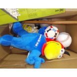 A Corinthian bagatelle together with a World Cup mascot 1998 France, a miniature golf club, Five's