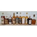 10 bottles of assorted scotch whisky to include Gilbey's, Kinsman blended 12, Hankey Banister