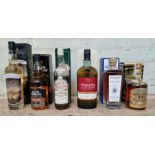 6 bottles of assorted scotch whisky to include Compass Box the Peat Monster blended, Glen Moray