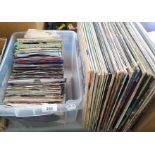 A collection of LPs and a box of 45s, various genre, circa 1960s and later.