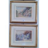 Leyton Forbes (British late 19th/early 20th century), pair of watercolours, cottage scenes with