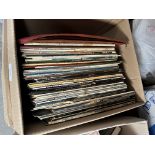 A box of LPs including classical, jazz and pop etc