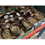 2 boxes of Denby Arabesque pottery