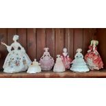 3 Royal Doulton figures including ‘Top of the Hill’ HN1834, ‘Diana’ HN2468 together with 4