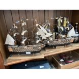 2 model boats "The Victory".