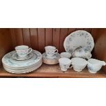 Colclough 21 piece tea set ‘Rhapsody in Blue’ together with 12 pieces of Royal Worcester Mayfield’