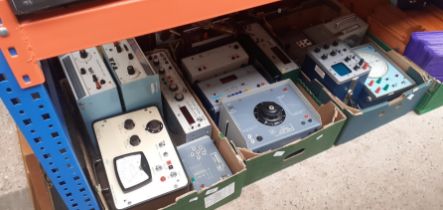 Three boxes of electrical testing equipment (as found).