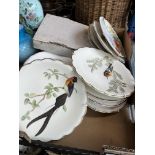 A box of collectors plates including Dorothy Doughty by Royal Worcester
