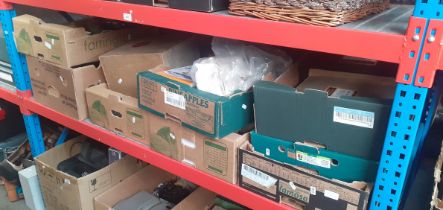 8 boxes of various items including glass ware, ceramics, household, cricket equipment, etc.