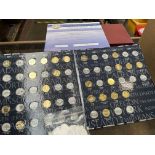 A part collection of gold plated American Statehood Quarters for various different states. 23