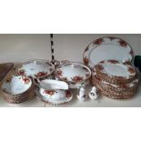Royal Albert ‘Old Country Roses’ dinner wares including 10 dinner plates, 2 lidded serving dishes,