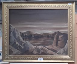 John (Jack) Skellern (British, 20th century), 'Quarry', oil on canvas, 44cm x 34cm, signed to