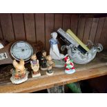 A Murano style glass bowl, 3 Goebel figures, copenhagen figure, Pendelfin figure and assorted....