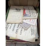 A box of mainly sporting ephemera.